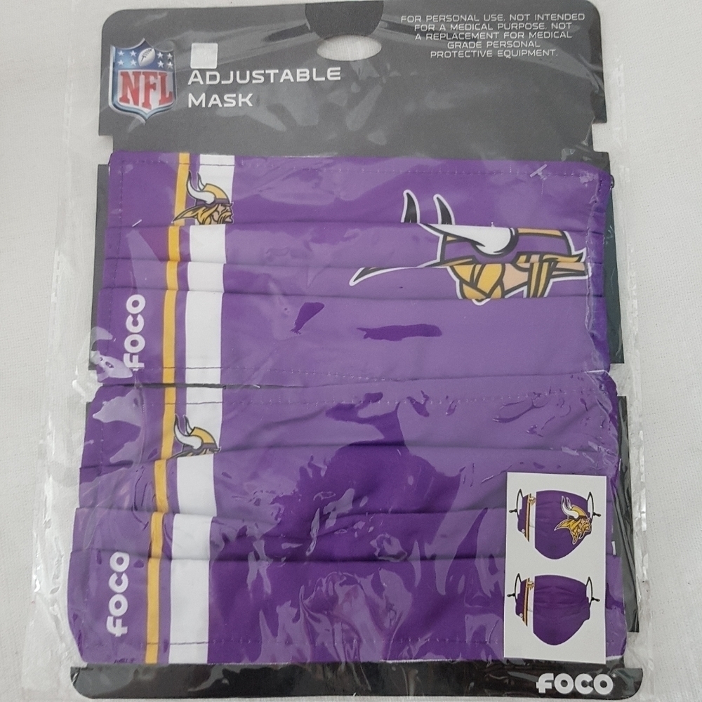 Minnesota Vikings 2 mask package new